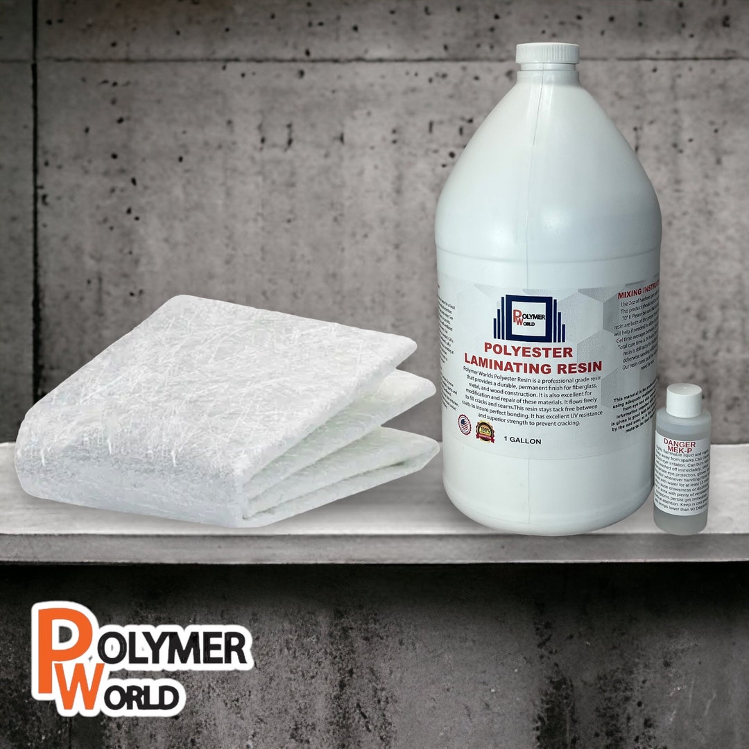 Polymer World 5 Gallons of Polyester Resin With Hardener 