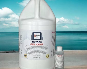White Gelcoat No Wax 1 Gallon - Isophthalic NPG Gel Coat, Fiberglass Marine Boat Repair Sealer & Restorer -  Coating Protection with Mekp