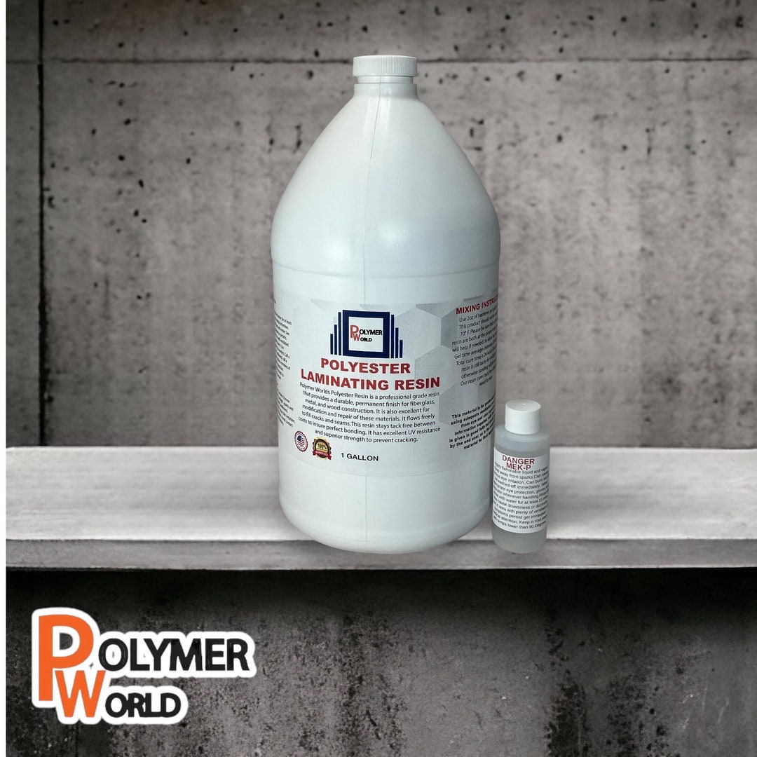 Polymer World Polyester Resin With Hardener Marine-grade Laminating Fiberglass  Resin and Hardener Kit for Boat, Automotive, Bath Repairs. 