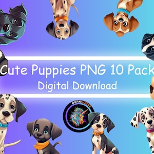 10-Pack Transparent PNG Puppy Clip Art Set