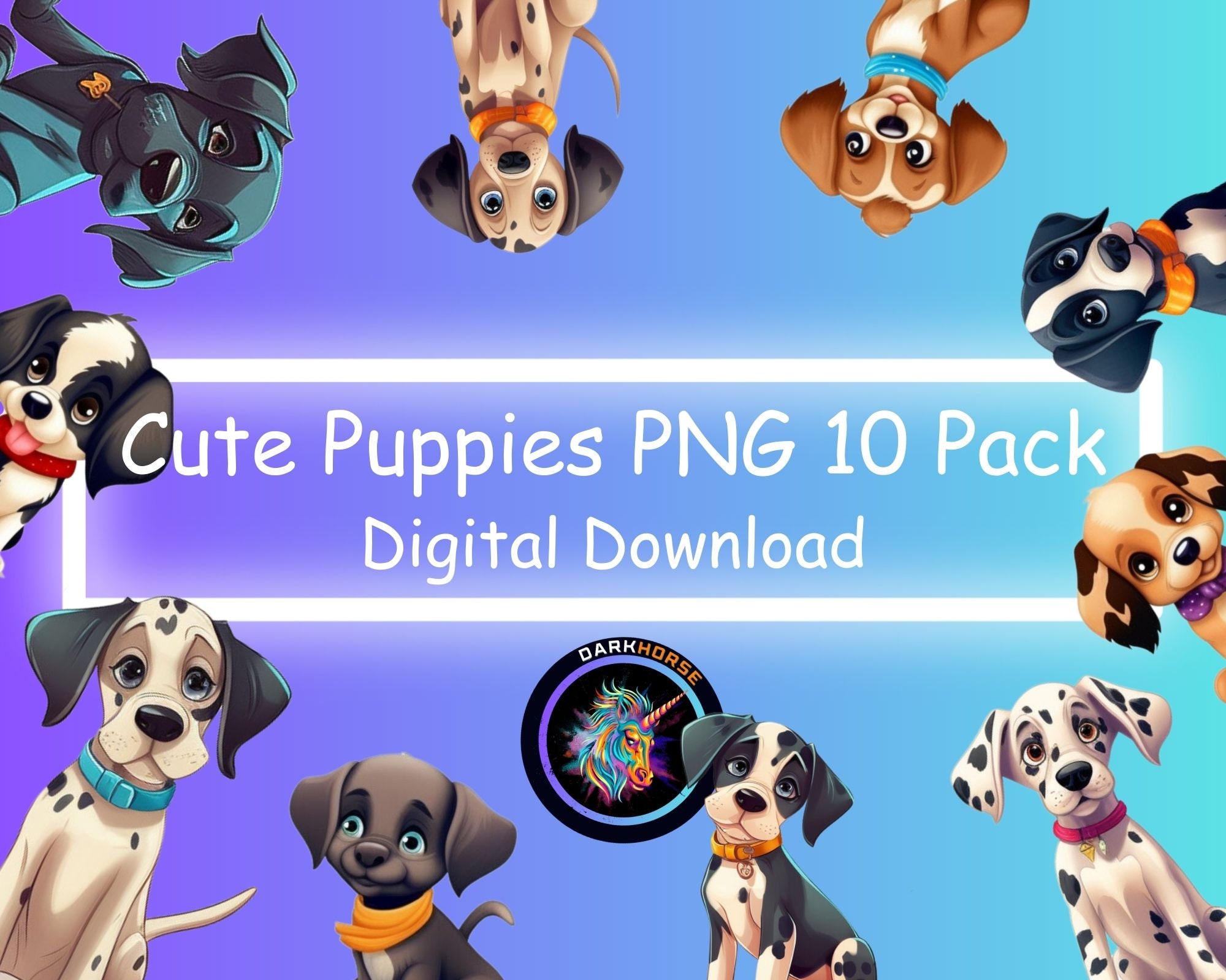 10-pack Transparent PNG Puppy Clip Art Set - Etsy