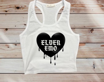 Elder Emo Crop Top Graphic Tee