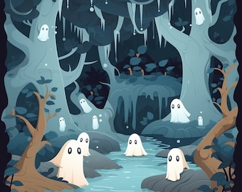 Geesten in het moerassige bos