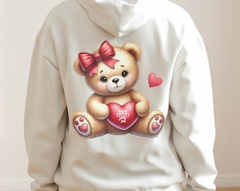 Teddy Bear Hoodie - Japanese Streetwear, Y2K Aesthetic, Harajuku Fashion, Tokyo Style, Kawaii Anime Hoodie, Cute Unisex Gift