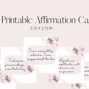 20 Positive Printable Affirmation Cards for Vision Board, Affirmation Journal, Printable Cards