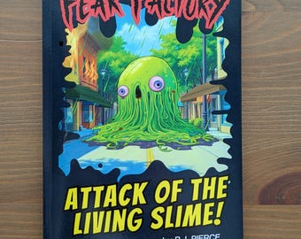 ATTACK of the LIVING SLIME! by R. I. Pierce (Fear Factory) Young Reader Chapter Book Horror Similar to Goosebumps, Spooky Funny Adventure