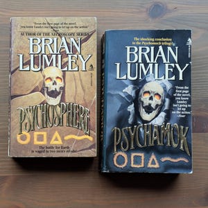 BRIAN LUMLEY BOOKS, 2 stuks - Vintage set Psychamok & Psychosphere (auteur van necroscope)
