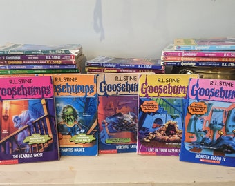 GOOSEBUMPS ORIGINAL SERIES Vintage Children's Horror Paperbacks R L Stine, Retro Bestsellers, Living Dummy, Horrorland, Deep Trouble U Pick