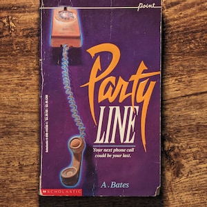 PARTY LINE Vintage POINT Horror Paperback by A. Bates - Young Adult Teen Thriller 1989 Throwback Bestseller, Spooky Retro Throwback Gift 90s