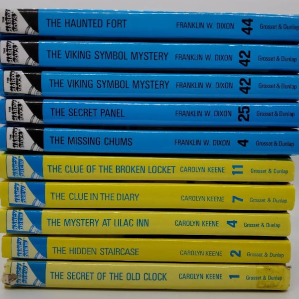 You-Pick NANCY DREW & HARDY Boys Mysteries Hardcover Books Vintage Retro Children's Mystery Series by Carolyn Keene, Franklin W. Dixon