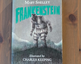 FRANKENSTEIN by Mary Wollstonecraft Shelley - Rare 1989 Hardcover w/ Dust Jacket, Vintage Collectible Gift