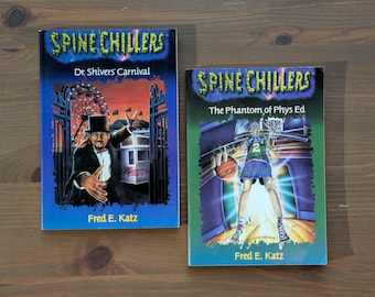 2pk SPINE CHILLERS #1. Dr Shivers Carnival, 5. The Phantom of Phys Ed by Fred E Katz - Kids Spooky Horror Chapter Books 90s Throwbacks