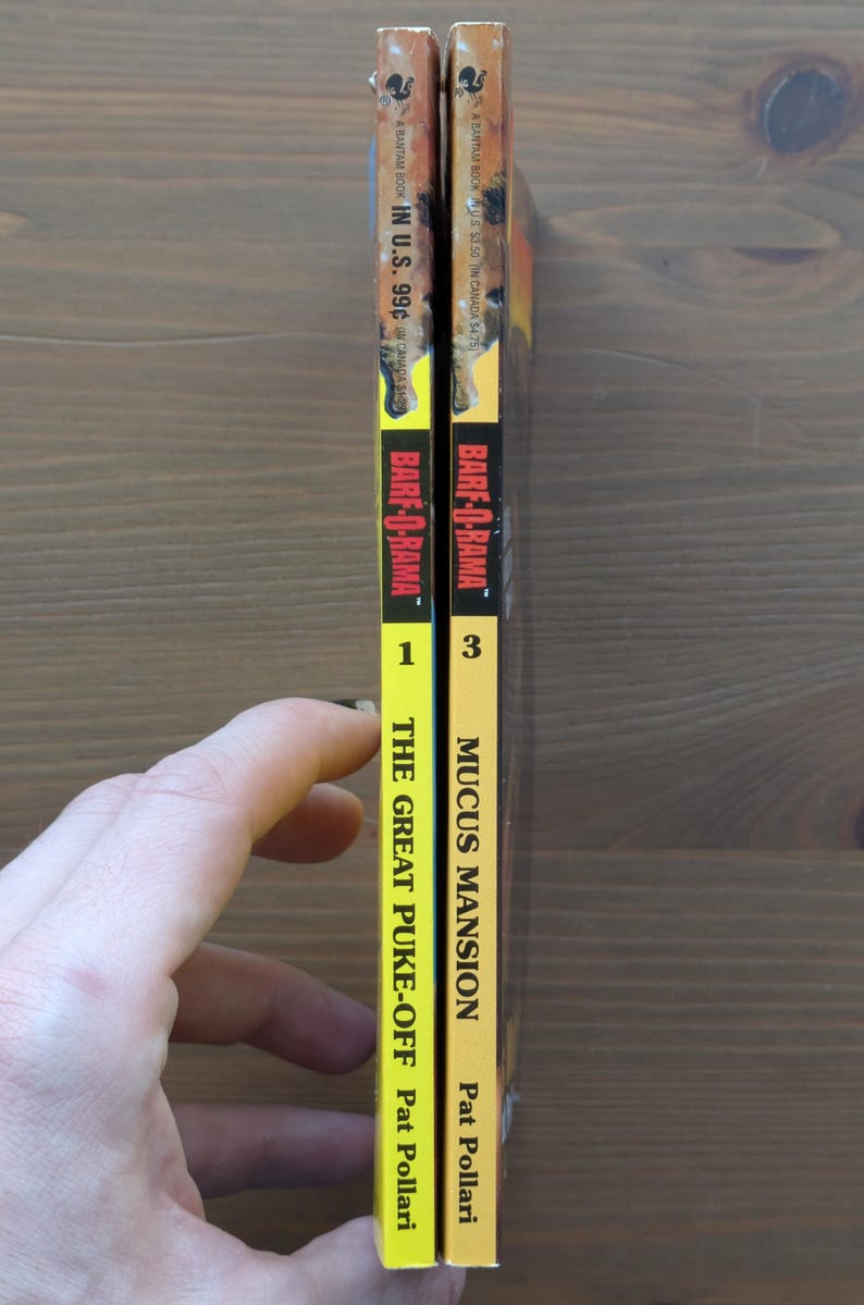 Barf-o-rama Paperbacks: the Puke-off & Mucus Mansion - Etsy