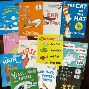 Dr. SEUSS BOOKS - Hardcover Vintage Kinderbuch , 60er, 70er, 80er, 90er Bestseller Bilderbücher, Familie Abenteuer Fantasy Reim Selten