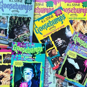 GOOSEBUMPS PRESENTS - あなたが選ぶ！キャンプナイトメア、リビングダミー、首なしゴースト、テレビ小説 R L スタイン ヴィンテージ キッズ ホラー ペーパーバック ベストセラー