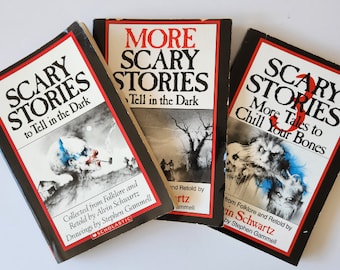 SCARY STORIES Tell in the Dark, Tales for Sleep Overs U Pick Vintage 90s Classic Horror Anthology Throwback Bestsellers Haunting Artwork