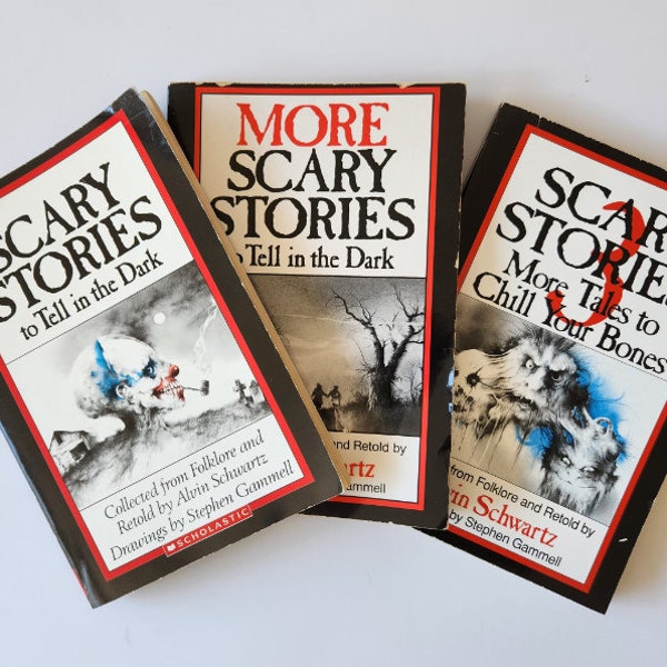 SCARY STORIES Tell in the Dark, Tales for Sleep Overs U Pick Vintage 90s Classic Horror Anthology Throwback Bestsellers Haunting Artwork