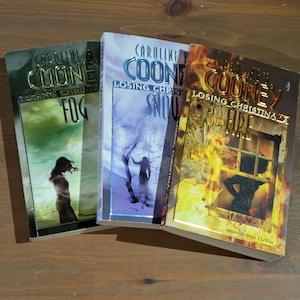 LOSING CHRISTINA 1-3 Trilogy by Caroline B. Cooney Vintage Gift Set Lot - Fog, Snow, Fire - Classic Teen Thriller Throwback Novels
