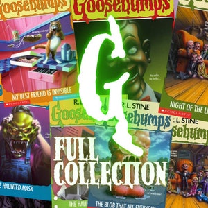 FULL GOOSEBUMPS COLLECTION Vintage 62 Book Library, Full R.L. Stine Children&#39;s Bestselling Series, 90&#39;s Throwback Horror Chapter Books