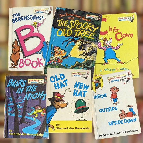 VINTAGE BERENSTAIN BOOKS - U Pick Rare Throwback Childrens Picture Books by Jan & Stan Berenstain (Berenstain Bears) Dr. Seuss Beginner Read