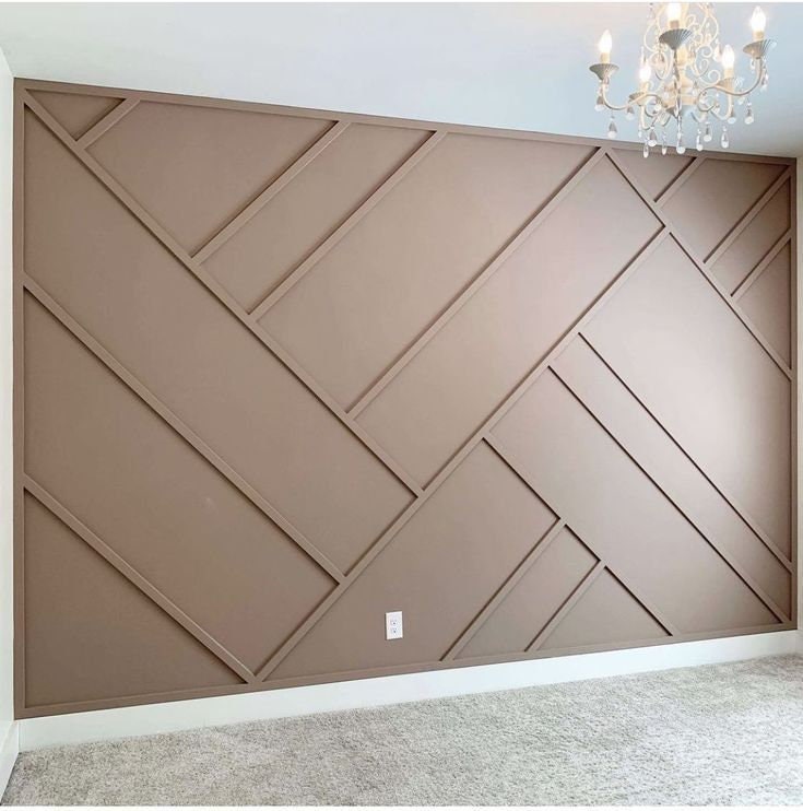 Customized Accent Wall Plans, Amazing Wall Design, Trim Wall Design, Digital Download , Unique Wall Design With Blueprints And Cutting List