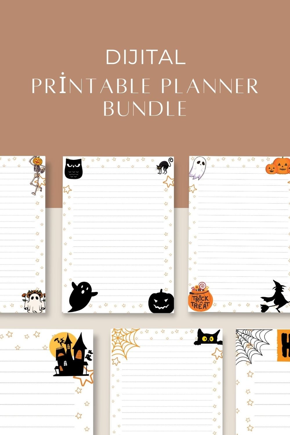 Halloween Lined Paper for Note-taking Journaling Letter - Etsy