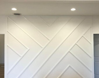 ACCENT WALL DESIGN, Amazing Wall Design, Trim Wall Design, Digital Download Wall Design, Unique Wall Design With Blueprints And Cutting List