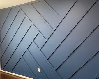 Planos de pared de acento personalizados, diseños de pared espectaculares, diseños de pared con molduras, diseños de pared únicos con planos y lista de cortes (servicio digital)