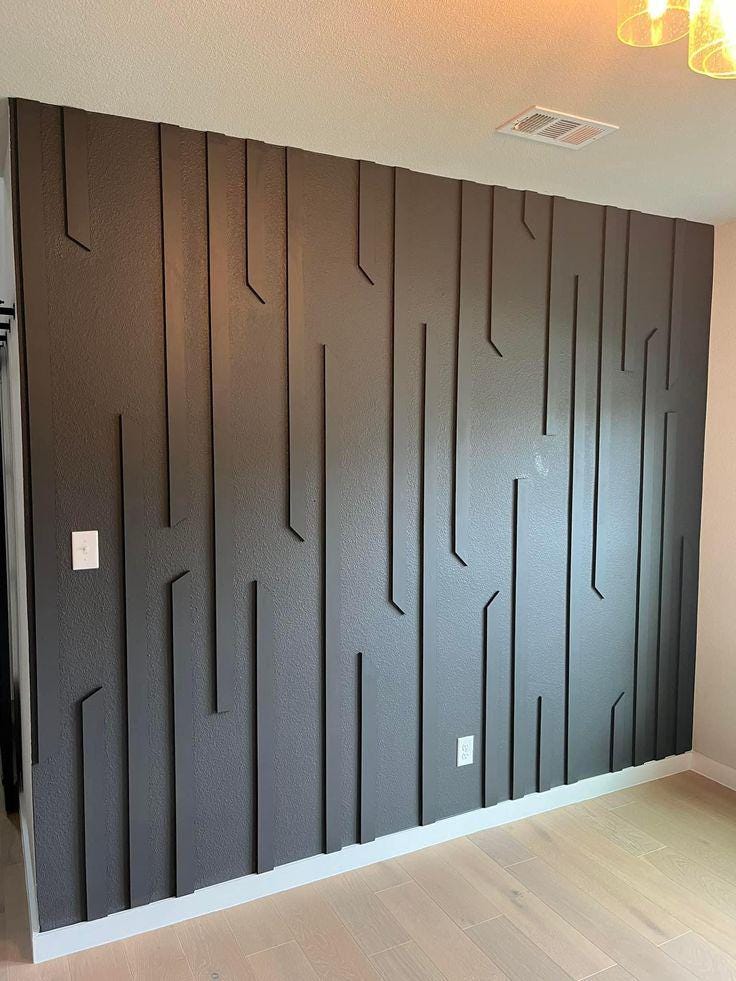 Asymmetrical Wall Molding Project Build-to-Install Wall Molding for Hallway, Pre-Cut Wall Molding Project, Wall Accents for Living Room