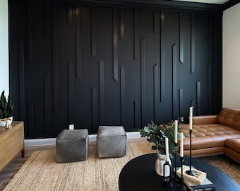 Dimensional Akzent Wand-benutzerdefinierte Erstaunliche Wand Design, Zierwand Design, digitaler Download, einzigartige Wandgestaltung mit Blaupausen und Schnittliste