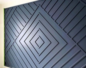 Asymmetrical Wall Molding Project Build-to-Install Wall Molding for Hallway, Pre-Cut Wall Molding Project, Wall Accents for Living Room
