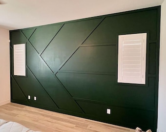 Custom Geometric Accent Wall Design Asymmetrical Wall Molding  Personalized Feature Wall DIY Interior Wall Design (Digital Download)