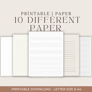 Dot Grid Paper Bundle Printable Bullet Journal Paper Dotted Planner Pages Notebook Templates Printable Note Taking PDF A5 A4 Letter Half