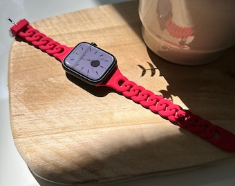 Silikon Armband Band für Apple Watch Serie 9 8 7 6 5 4 3 2 1 & SE für Apple Watch 38mm, 49mm, 41mm, 42mm, 44mm und 45mm