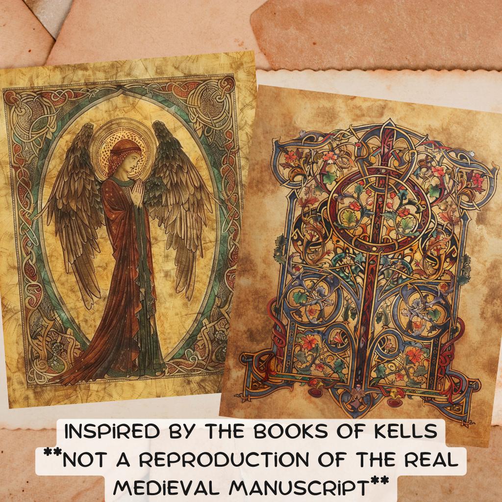 Book of Kells Illuminated Manuscript Medieval Junk Journal Pages (60 ...