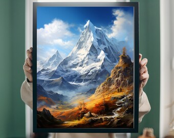 Digital Posters,Art Prints,Mountains interior Digital Download 2023-2024