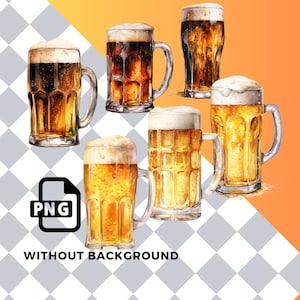 Oktoberfest Watercolor Beer Clipart Man - digital png Beer, graphics for instant download commercial use