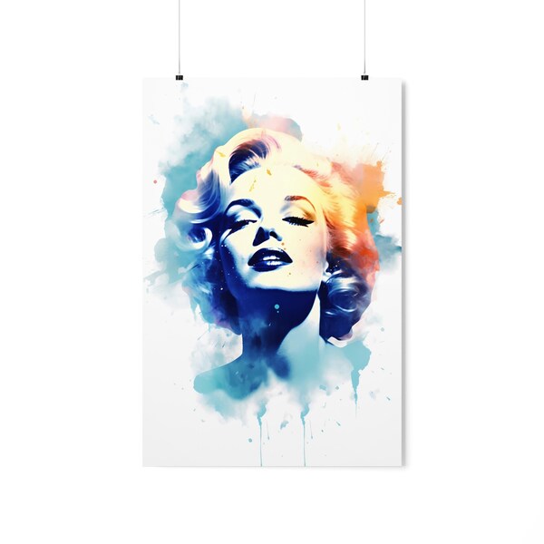 Marilyn Monroe Digital Print Watercolor