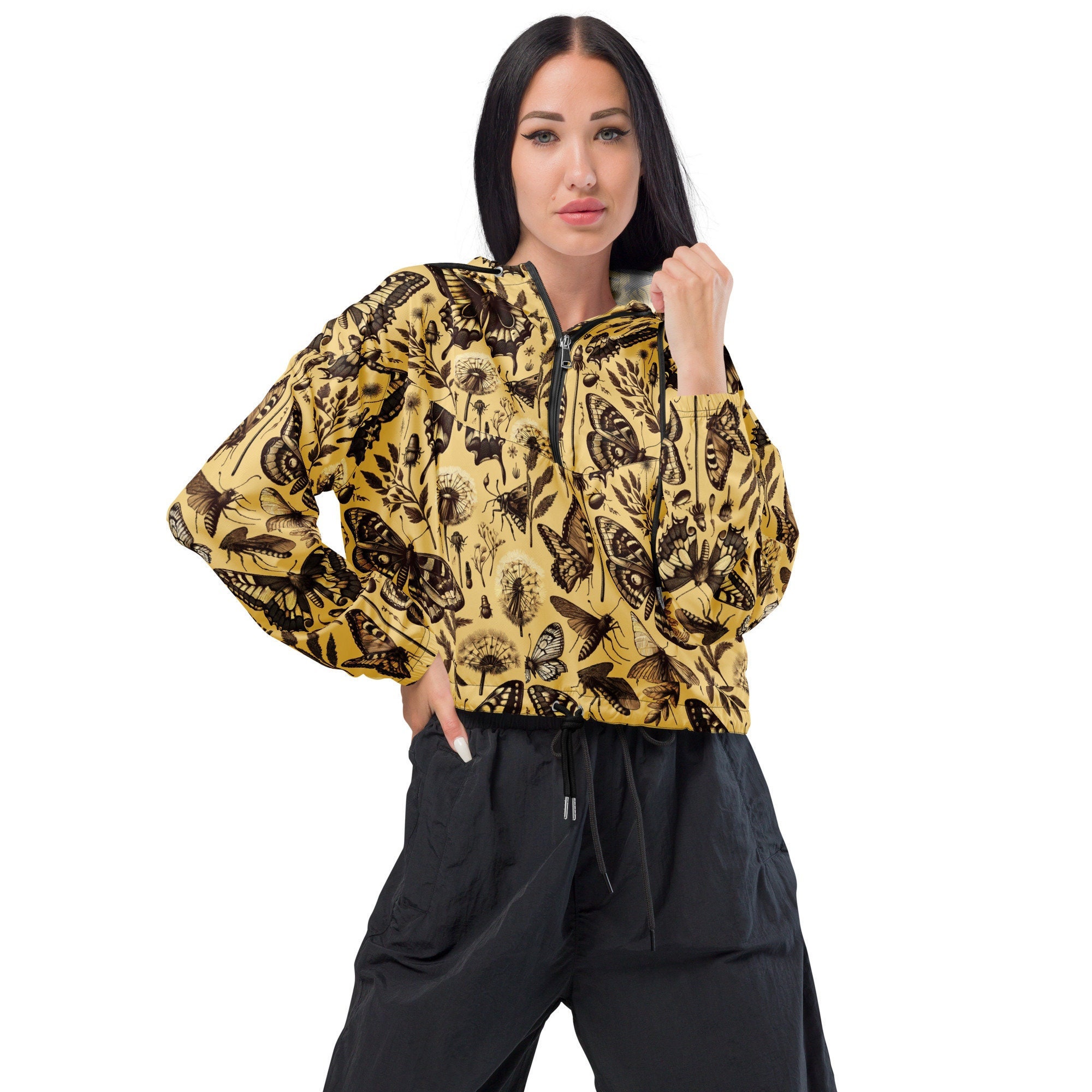 All-Over Print Women's Cropped Windbreaker