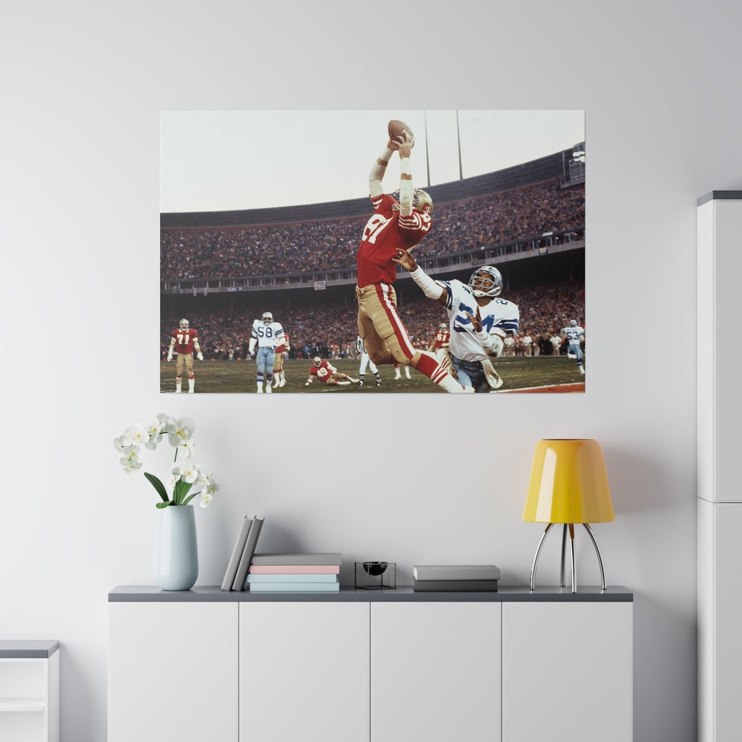 Joe Montana and Dwight Clark Canvas the Catch 1982 NFC Championship San
