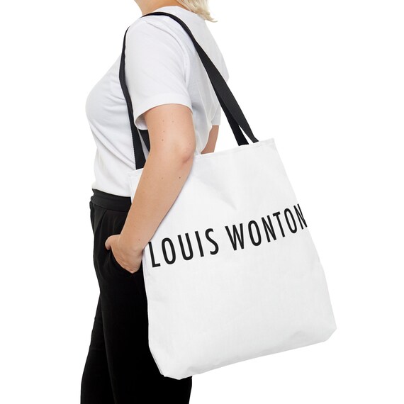 My Louis is at Home Tote With Leather Handles Funny Louis 