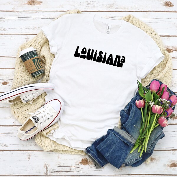 Louisiana Shirt, Louisiana T Shirt,Bayou Bliss: Louisiana Love - Show Your Cajun Charm with this Vibrant T-shirt!