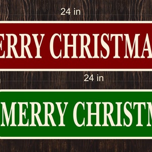 Merry Christmas Vintage Street Sign Road Sign Thick Rust Free Aluminum composite Store, Office, Outside, Bedroom, Garage, Man Cave