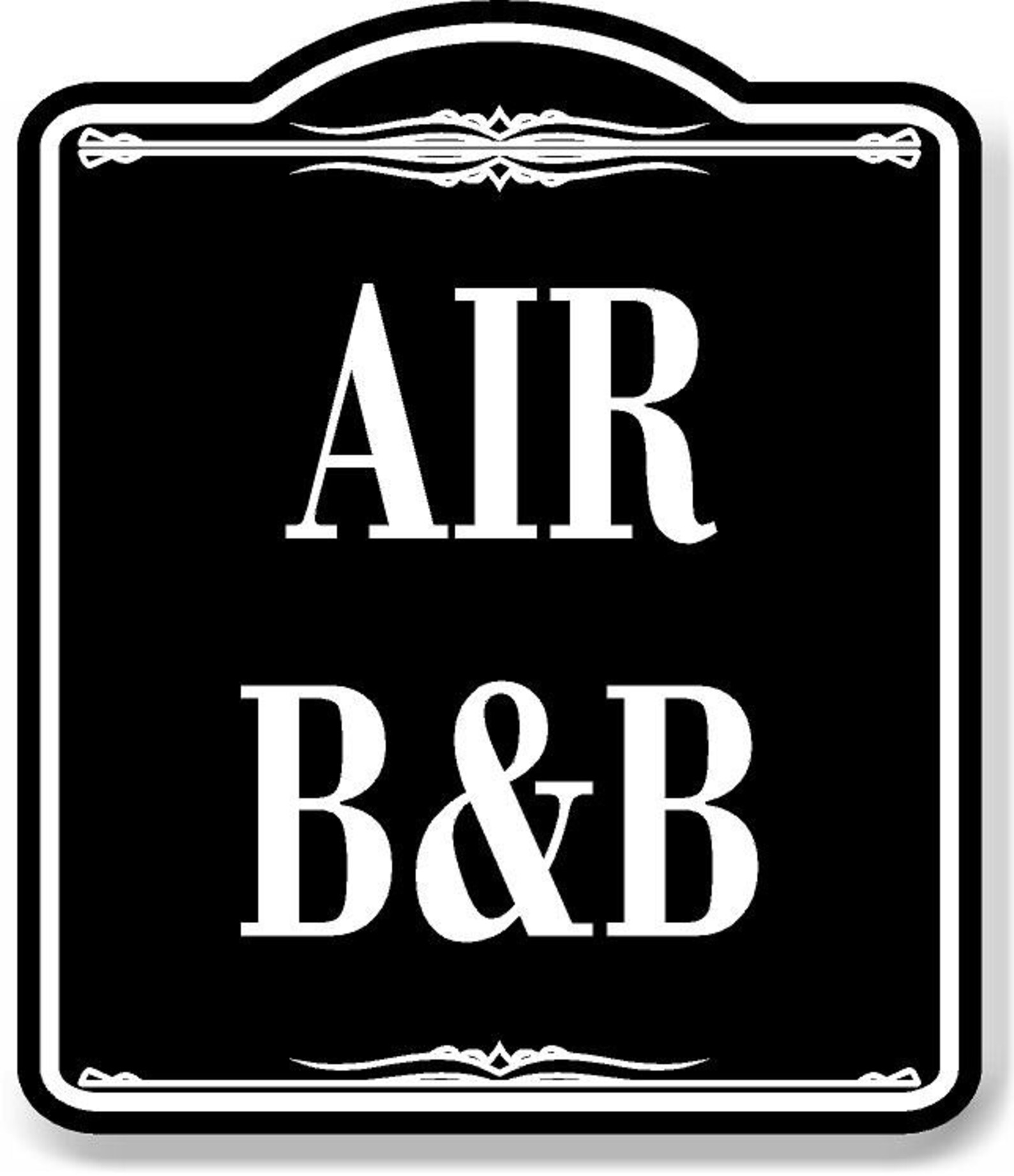 Air B&B BLACK Aluminum Composite Sign - Etsy