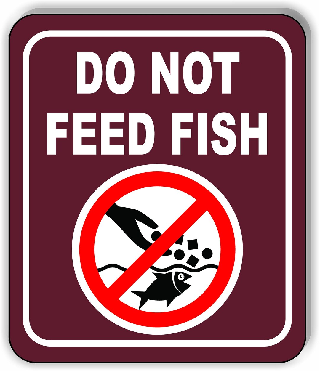 Do Not Feed Fish Park Camping Aluminum Composite Sign - Etsy