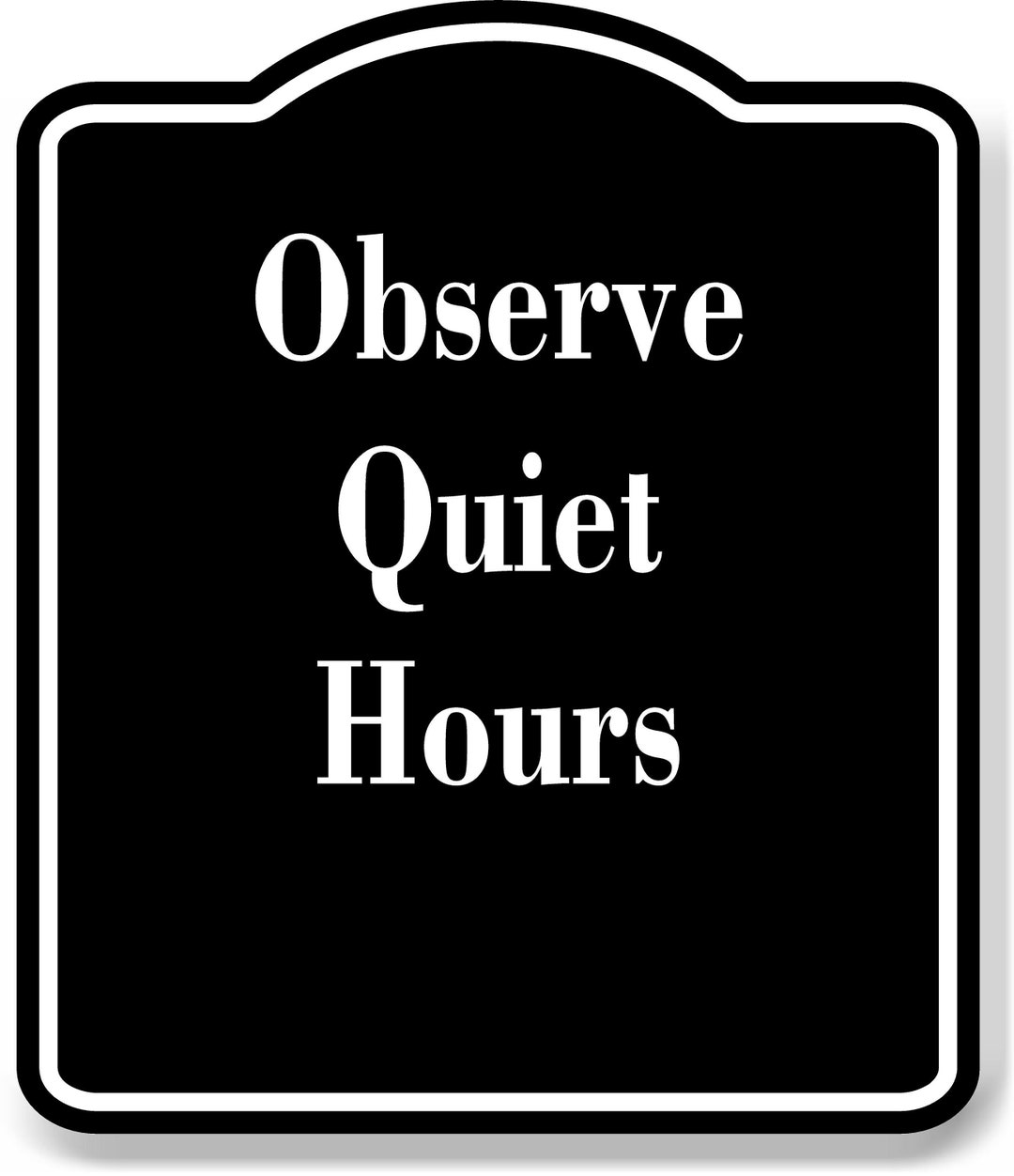 Observe Quiet Hours Fishing BLACK Aluminum Composite Sign Etsy