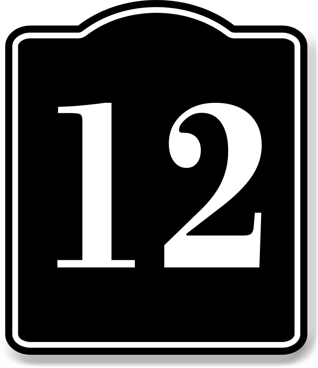 12 Bay Garage Door Plate Field Lane Gate Number BLACK Etsy