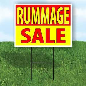 Rummage Sale Model Sale Red Yellow Yard Sign Road Sign With Stand