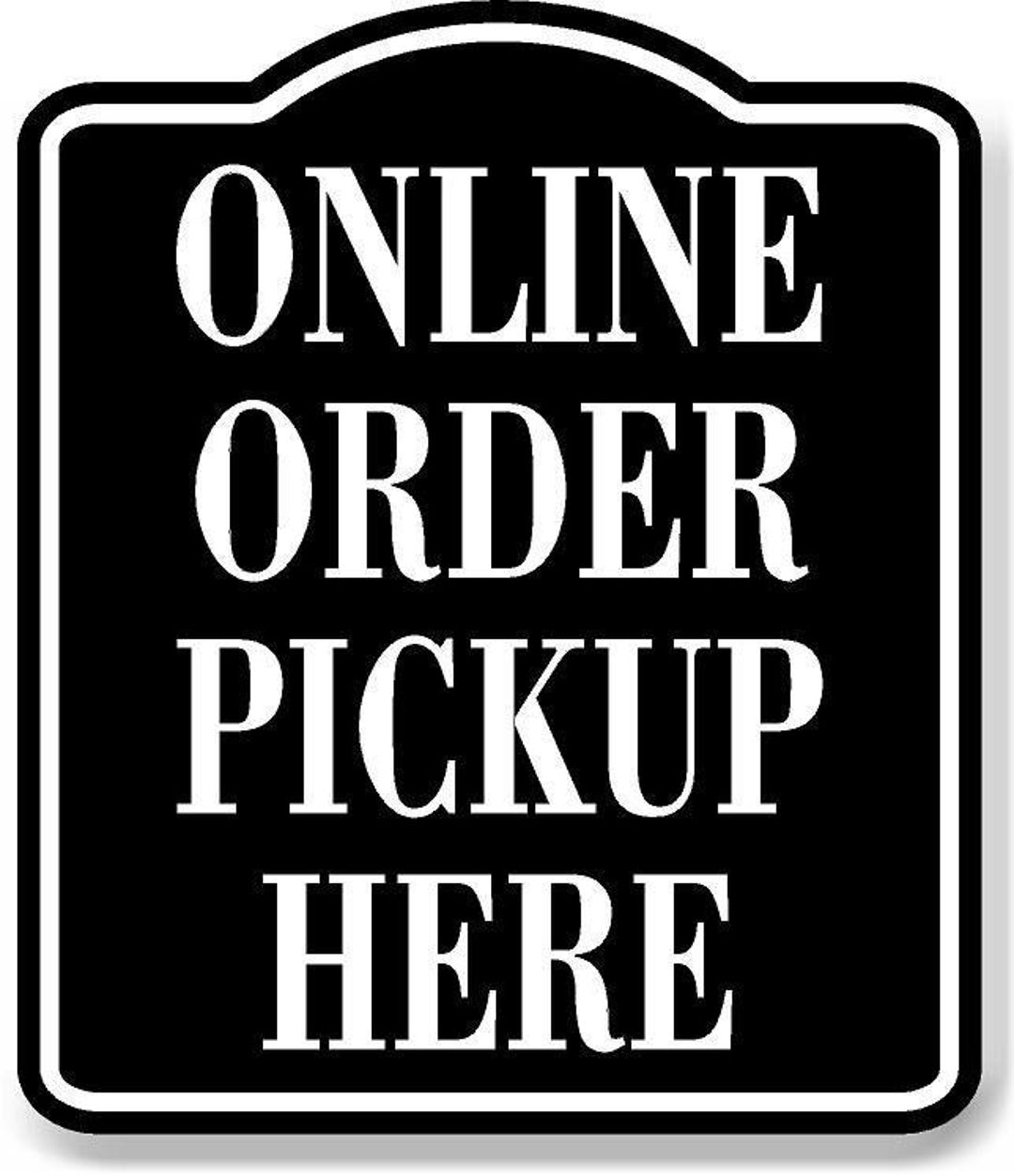 Online Order Pickup Here Black Aluminum Composite Sign - Etsy