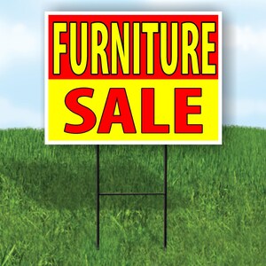 Muebles Venta Rojo Amarillo Yarda Señal Señal de carretera con soporte